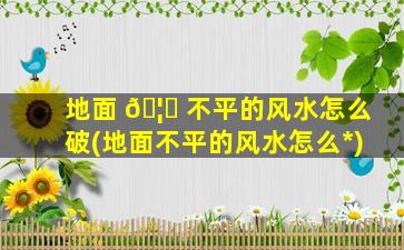 地面 🦄 不平的风水怎么破(地面不平的风水怎么*
)